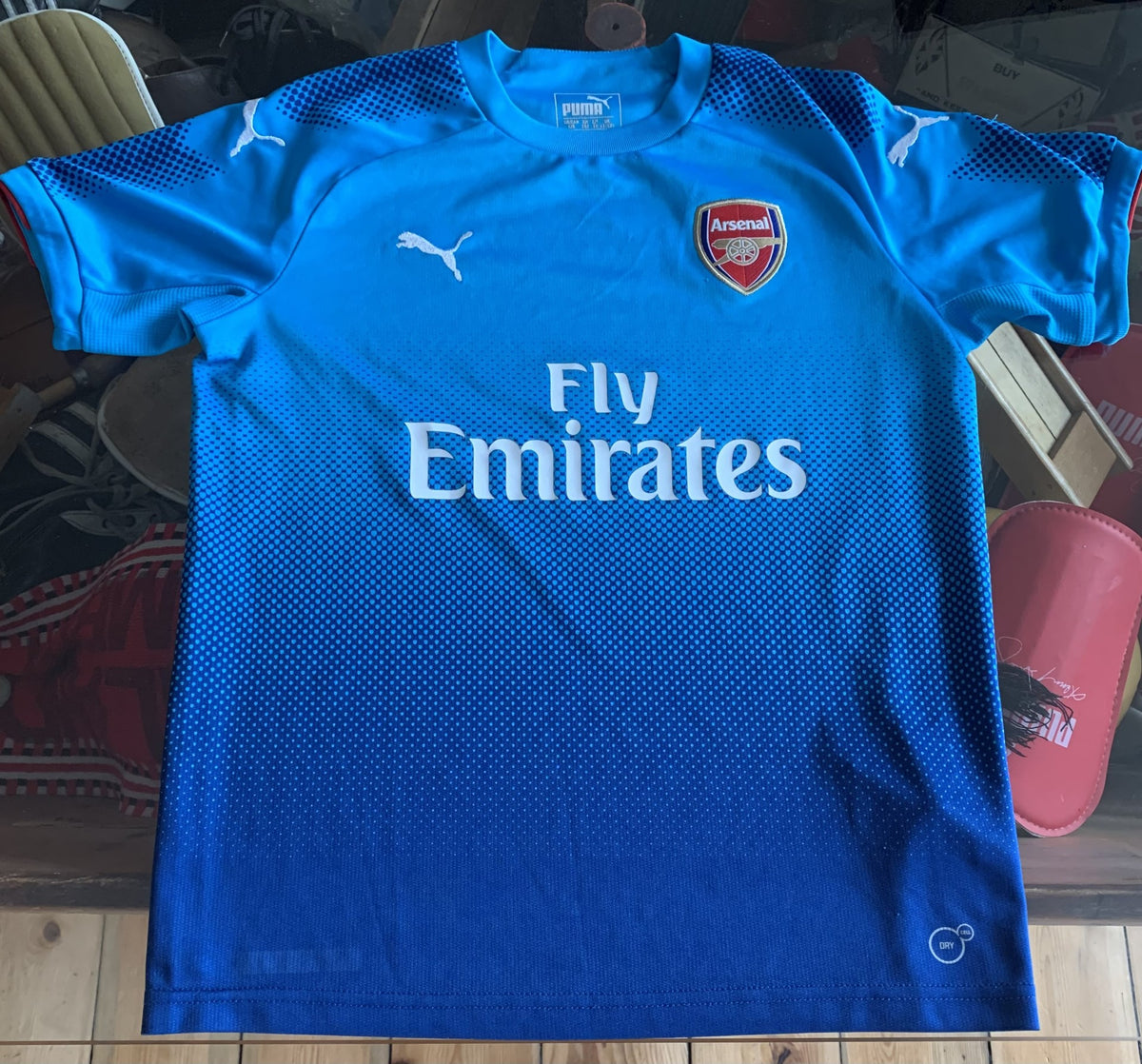 Kids 2017 2018 Arsenal Puma Away Football Shirt Fans Museum Shop