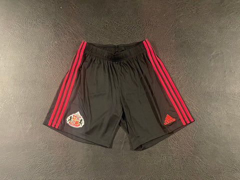 Sunderland black adidas shorts, number 1- Small youth