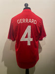 England Away Red Shirt “Gerrard” Size 46 2010