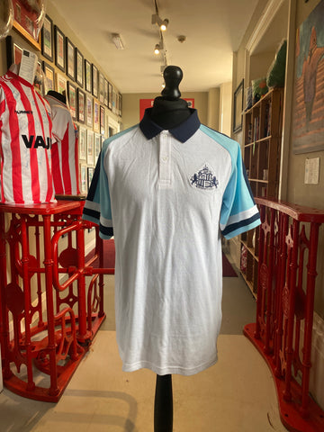 Sunderland White and Turquoise Polo Shirt L