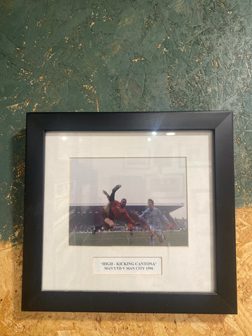 Framed High-Kicking Cantona Picture