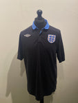 England 2012 Away Black Shirt Short Sleeve Size 46