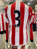 Sunderland AFC Academy Worn Home Shirt Small Long Sleeve 2013/14 Number 3