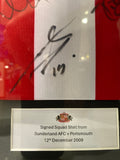 Framed 2009/10 Sunderland Signed Shirt