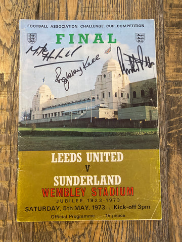 1973 FA Cup Final Programme Signed by Bobby Kerr, Micky Horswill, Ritchie Pitt