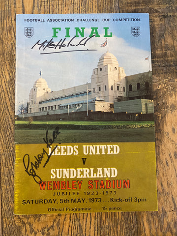 1973 FA Cup Final Programme Signed by Bobby Kerr and Micky Horswill