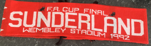 Vintage Sunderland Wembley Fa Cup Final 1992 Scarf