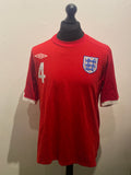 England Away Red Shirt “Gerrard” Size 46 2010
