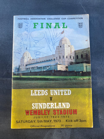 1973 FA Cup Final Programme Signed by David Young, Vic Halom, Dennis Tueart