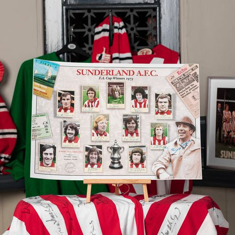 Sunderland AFC FA Cup Full Signed Team Print
