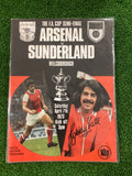Arsenal vs Sunderland FA Cup Semi Final 1973 Programme Signed
