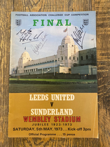 1973 FA Cup Final Programme Signed by Bobby Kerr, Micky Horswill and Vic Halom