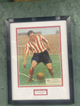 Framed Len Shackleton Picture