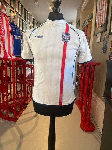 England Home White Shirt Youth 2002