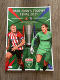 Squad Signed Papa John’s trophy final winning home shirt- small 9/11