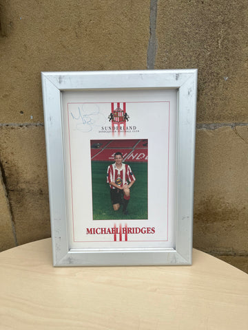 Signed Michael Bridges print 1997/99 official club picture