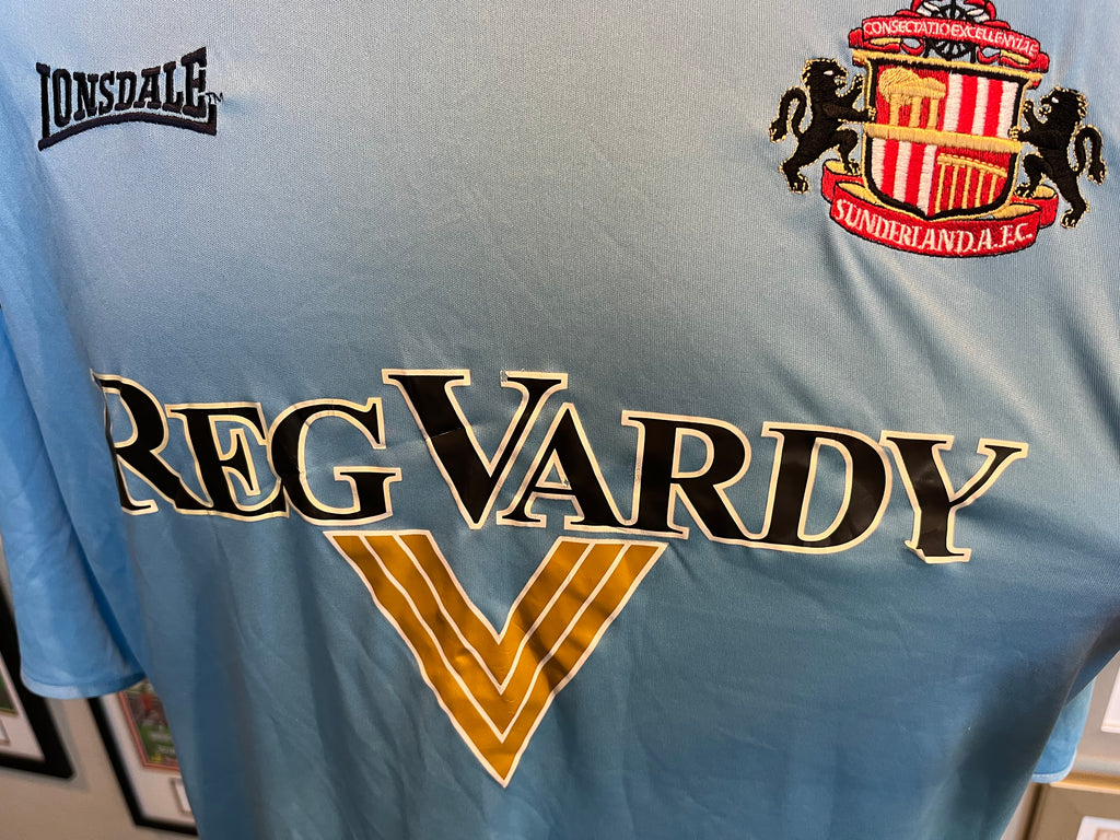 2006/07 YORKE #34 Sunderland Vintage Lonsdale Football Shirt (XL) Signed Worn 2006/07 YORKE #34 Sunderland Vintage Lonsdale Football Shirt (XL) Signed Worn