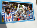 Coventry City 1987 FA Cup final, ‘Houchen, Bennett and the cup’ signed print
