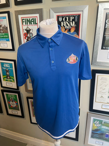 Blue Polo Shirt With Collar Large Sunderland