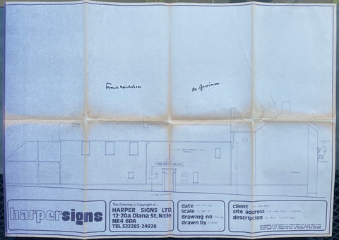 The Nags head, Kendal, signed original VAUX plans