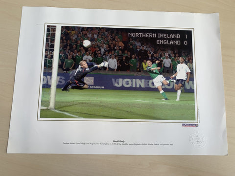 David Healy Northern Ireland 1-0 England print