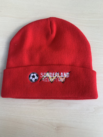 Sunderland Red and White Army Beanie
