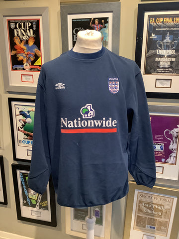 England national team match worn nationwide Umbro jumper