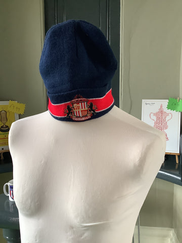 Navy Blue and Red Sunderland Wooly Hat