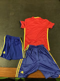 Spain National Football Team Red and Yellow Home Shirt 9-10 and 2 shorts