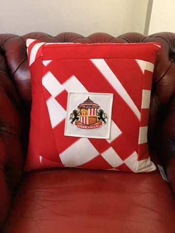 Sunderland afc patchwork cushion
