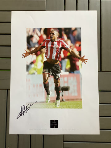 Jermaine Defoe Sunderland Moments vs. Newcastle 2015 Signed Print