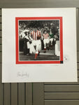 Charlie Hurley Carrying Match Ball Signed A3 Print