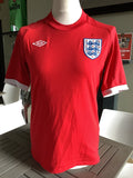 England Away Red Shirt Short Sleeve 44 Size 2010