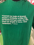 Niall Quinn ‘I learned my trade…’ quote, Green t shirt XL