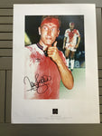 Terry “Bloody” Butcher England vs Sweden 1989 Signed A3 Print