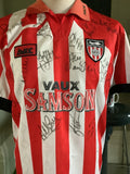 Signed by the team from farewell to Roker Park, including Charlie Hurley and many others.