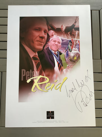 Peter Reid Sunderland Managerial Moments Signed A3 Print