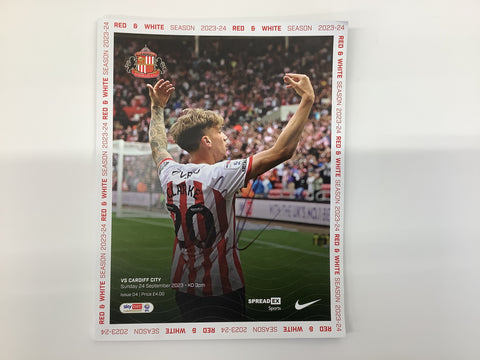 Jack Clarke Signed R&W - Issue 4 - SAFC vs Cardiff City - 24 September 2023