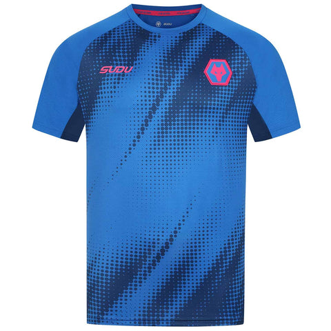 Wolves Players Training Shirt Blue 2025/2026 - Medium