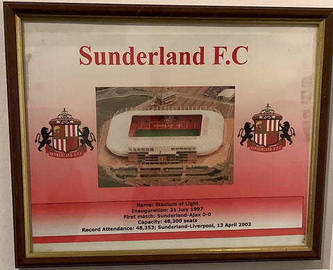 #6 Framed Sunderland AFC stadium of light fact photo