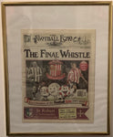 #40 Framed ‘ The Final Whistle ’ commemorative Football  Echo picture