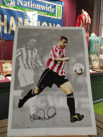 Kevin Phillips v Newcastle Signed A3 Print