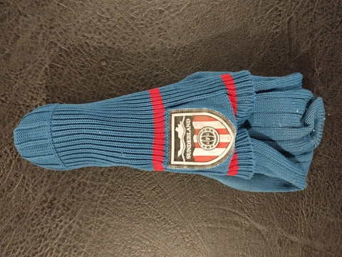 Vintage Teal Football Socks