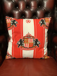 Sunderland Crest Shirt with ball pattern Cushion