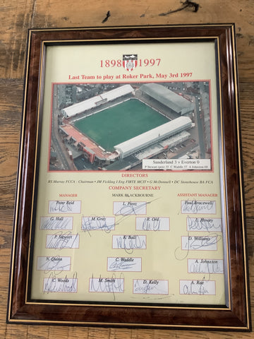 #46 Framed Roker Park 1898-1997 *SIGNED*