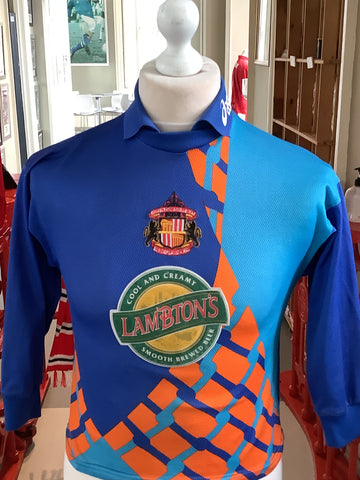 Long Sleeve Lambtons Sunderland Goalkeeper Shirt 1997-1999 *Medium Boys*