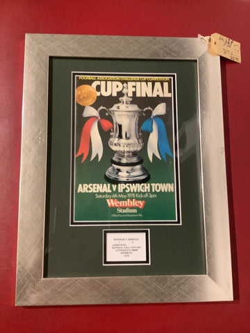 #52 Framed Arsenal VS Ipswich 1978 cup final picture