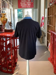 England Away Black Shirt Short Sleeve Size 44 2012