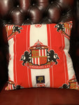 Sunderland Crest Shirt with ball pattern Cushion