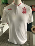 England Home White Shirt Size 40 Sleeve Small 2012